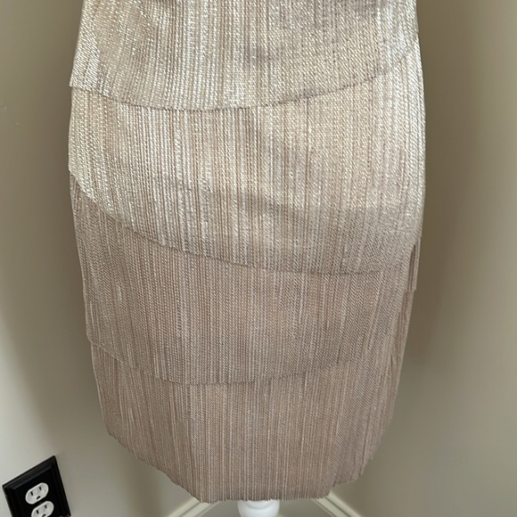 Alex Marie Elegant Gold Sleeveless Dress - Picture 13 of 15